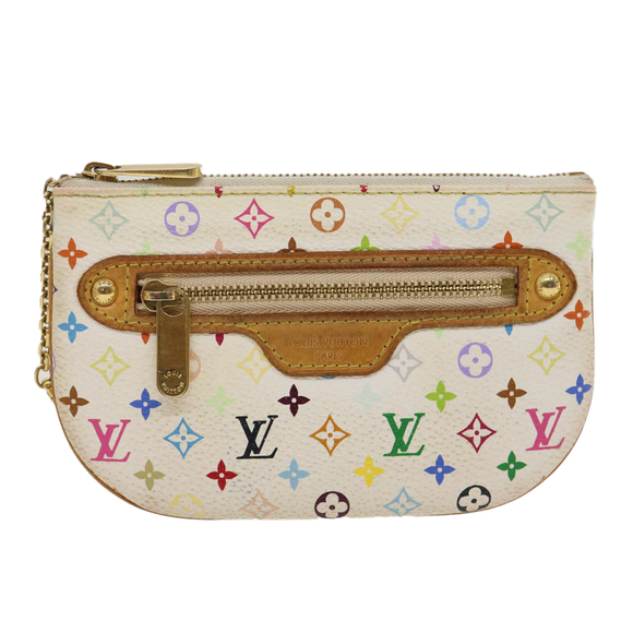 LOUIS VUITTON Monogram Multicolor Pochette MM Pouch White M60028 LV Auth 35181 - Picture 13 of 16